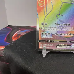 Pokemon TCG Greedent VMAX Rainbow Secret Rare Card 272/264 Fusion Strike NM - Image 3