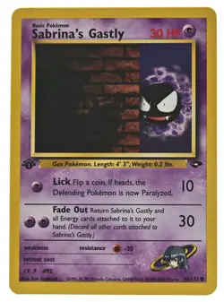 Sabrina's Gastly 96/132 1st Edition Common Gym Challenge NM+ With Tracking 3a - Image 1
