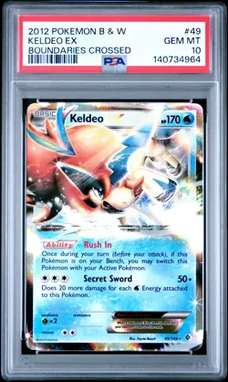2012 POKEMON BLACK & WHITE BOUNDARIES CROSSED #49 KELDEO EX PSA 10 - Image 1