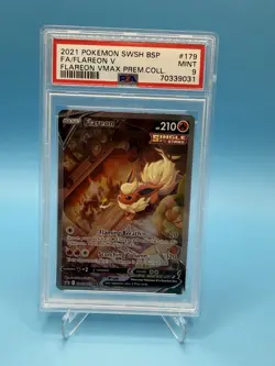 2021 Pokemon SWSH BSP #179 Flareon V VMAX Collection PSA 9 - Image 1