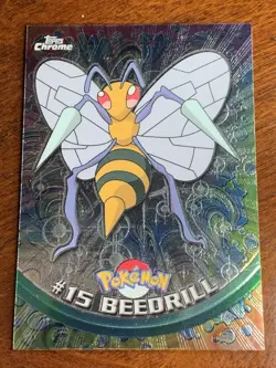 2000 Topps Chrome Pokemon Series 1 #15 Beedrill (B) FREE COMBINED SHIPPING - Image 1