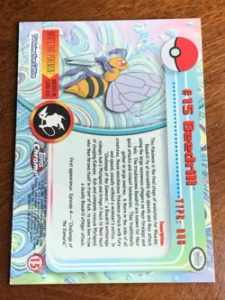 2000 Topps Chrome Pokemon Series 1 #15 Beedrill (B) FREE COMBINED SHIPPING - Image 2
