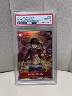 Monkey.D.Luffy (Treasure Booster Set) ST10-006 One Piece Promo Card - PSA 10 - Image 1