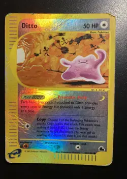 Pokemon Card-Ditto-Skyridge-Holo Reverse-51/144-ENG-Poor - Image 1