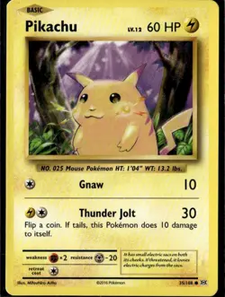 Pikachu Common XY Evolutions 35/108 Lightning Normal Pokemon Card - Image 1