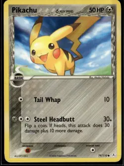 Pikachu Delta Species Common Holon Phantoms 79/110 Metal Normal Pokemon Card - Image 1
