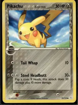Pikachu Delta Species Common Holon Phantoms 79/110 Metal Normal Pokemon Card - Image 1
