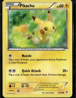 Pikachu Common Generations 26/83 Lightning Pokemon Card - Image 1