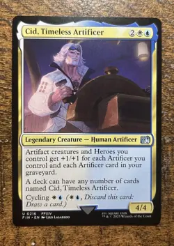Cid, Timeless Artificer 0216 - Final Fantasy - Uncommon - NM (see pics) MTG - Image 1