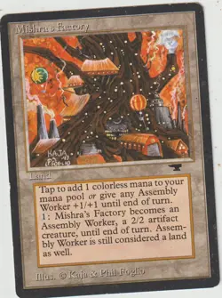 x1 carte Mishra's Factory (V.1) Antiquities MAGIC MTG ENGLISH 1993 EX-NM VINTAGE - Image 1
