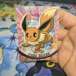 2000 Topps Pokemon TV Animation Edition Series 3 Non Holo #133 Eevee Blue Label - Image 3