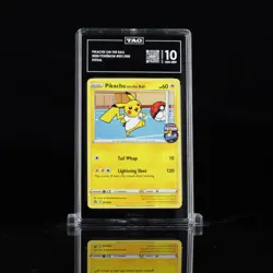 TAG 10. Gem Mint Pokemon Pikachu on the Ball 001/005 Pokemon Futsal Promo 2020 - Image 1
