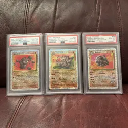 2002 POKEMON LEGENDARY COLLECTION GEODUDE,GRAVELER,GOLEM REVERSE FOIL PSA 10 - Image 2
