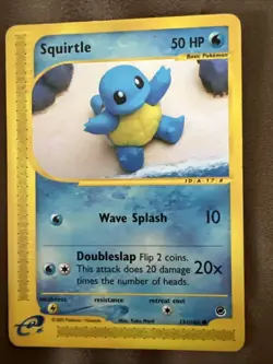 POKEMON SQUIRTLE 131/165 EXPEDITION BASE SET REGULAR COMMON 50HP BASIC 2002 - Image 1