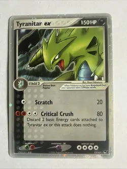Pokemon Tyranitar EX 17/17 Holo Ultra Rare Pop Series Near Mint Condition - Image 1