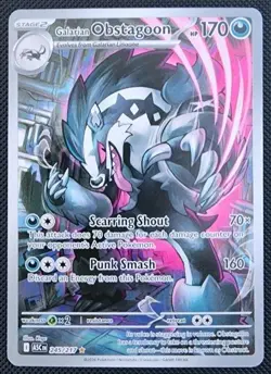 Galarian Obstagoon 245/217 Illustration Rare Holo Pokemon Ascended Heroes NM - Image 1