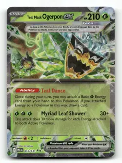 Teal Mask Ogerpon ex 012/131 - Prismatic Evolutions - Pokemon Card NM/M - Image 1