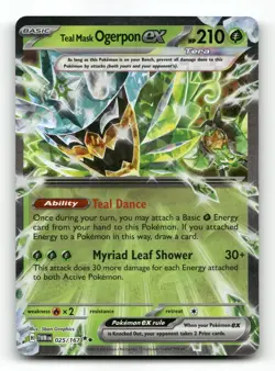 Teal Mask Ogerpon ex 025/167 - Twilight Masquerade - Pokemon Card NM/M - Image 1