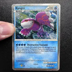Kyogre Shiny Rare Holo - 2011 Pokemon Call of Legends SL6 English Poor Condition - Image 5