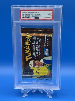 Topps 1999 Pokemon TV Animation Edition Series 1 Foil Pack Blue Logo PSA 9 - Image 1