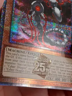 Cyber Dragon Core RA04-EN013 Quarter Century Secret Rare Yugioh 1st Edition Mint - Image 2