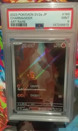 2023 Pokemon SV2a Charmander Art Rare 151 Japanese 168/165 PSA 9 - Image 1