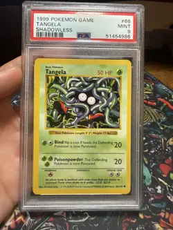 Pokemon Tangela Base Set Shadowless #66 PSA 9 Mint - Image 1