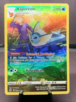 Pokemon TCG Vaporeon TG02/TG30 Brilliant Stars Full Art Trainer Gallery NM - Image 1