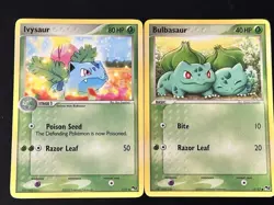 Pokemon Bulbasuar 12/17 Ivysaur 7/17 Pop Series MP/LP - Image 1