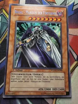Yugioh! Belial - Marquis der Finsternis Secret Rare - PTDN-DE099 1. Auflage - DE - Image 1