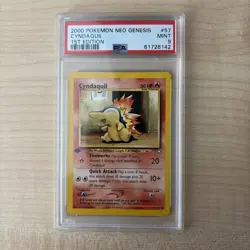 Pokemon TCG Cyndaquil Neo Genesis Card 57/111 - 1st Edition - PSA9 - Image 1