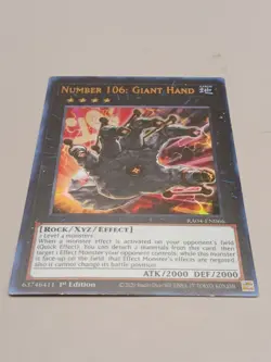 Yugioh Number 106: Giant Hand RA04-EN066 Ultra Rare 1st Edition NM - Image 1