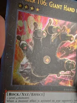 Yugioh Number 106: Giant Hand RA04-EN066 Ultra Rare 1st Edition NM - Image 3