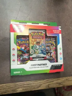 Pokemon First Partner Illustration Collection Series 1 Box Promo Cards Sticker - Image 1