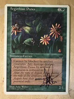 MTG ARTIST PROOF WB Argothian Pixies AP Time Walk Sketch Art Amy WEBER - Image 2