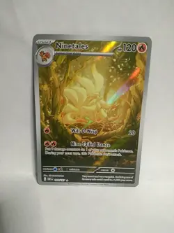 Pokemon TCG Ninetales Full Art Holo Rare 199/197 OBF EN 2023 Stage 1 Flame - Image 1