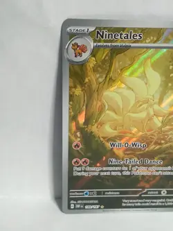 Pokemon TCG Ninetales Full Art Holo Rare 199/197 OBF EN 2023 Stage 1 Flame - Image 2