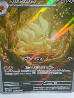 Pokemon TCG Ninetales Full Art Holo Rare 199/197 OBF EN 2023 Stage 1 Flame - Image 5