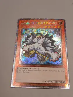 Yugioh Zaborg the Thunder Monarch RA04-EN125 Platinum Secret Rare 1st Near Mint - Image 2
