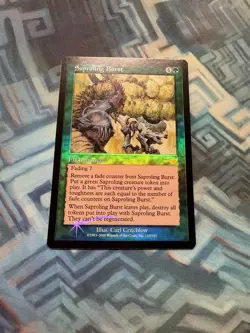 Foil Saproling Burst Nemesis -Please See- Pen Point Indents on Otherwise NM Card - Image 1