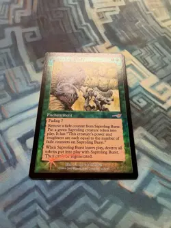 Foil Saproling Burst Nemesis -Please See- Pen Point Indents on Otherwise NM Card - Image 2
