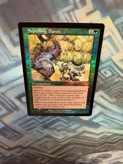 Foil Saproling Burst Nemesis -Please See- Pen Point Indents on Otherwise NM Card - Image 3