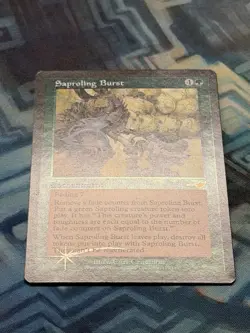 Foil Saproling Burst Nemesis -Please See- Pen Point Indents on Otherwise NM Card - Image 5
