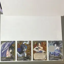 Bandai Naruto CCG Sasuke Uchiha Ninja Card Lot of 4 2010 Foil Cards - Image 1