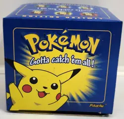 Pokemon Burger King 23k Gold Plated Trading Card Pikachu Blue Box Plastic Opened - Image 5