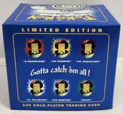 Pokemon Poliwhirl 23K Gold Plated Trading Card Burger King Promotion Blue Box - Image 4