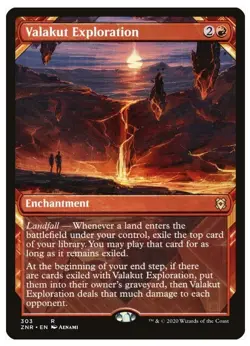 Valakut Exploration (Showcase) RARE Zendikar Rising #303 NM Enchantment MtG TCG - Image 1