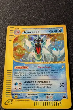 Pokemon SKYRIDGE - #H10/H32 Gyarados - Holo - ENG - Heavily Played/Damaged - Image 4