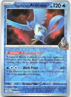 Team Rocket's Articuno 051/182 Rare Destined Rivals Pokemon Reverse Holo NM/M - Image 1