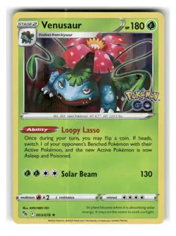 Venusaur 003/078 Holo Rare Pokemon GO Pokemon Holo Near Mint - Image 1